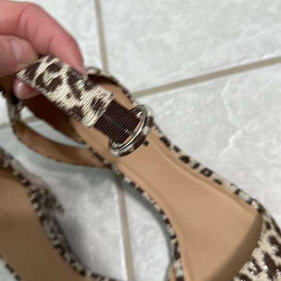 J.Crew Laila Leopard Wedges - Size 9 - EUC - Comfy! - Picture 15 of 17